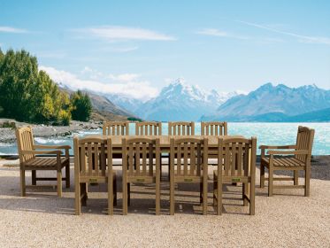 SET-319 11-pc Chelsea Rectangular Dining Table Set