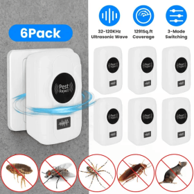 6-Pack Ultrasonic Insect Repellent - Dual Sound-Wave Tech (Option: 6Pcs)