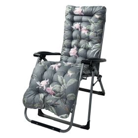 67x22in Chaise Lounger Cushion (type: Grey_GreenLeaf)